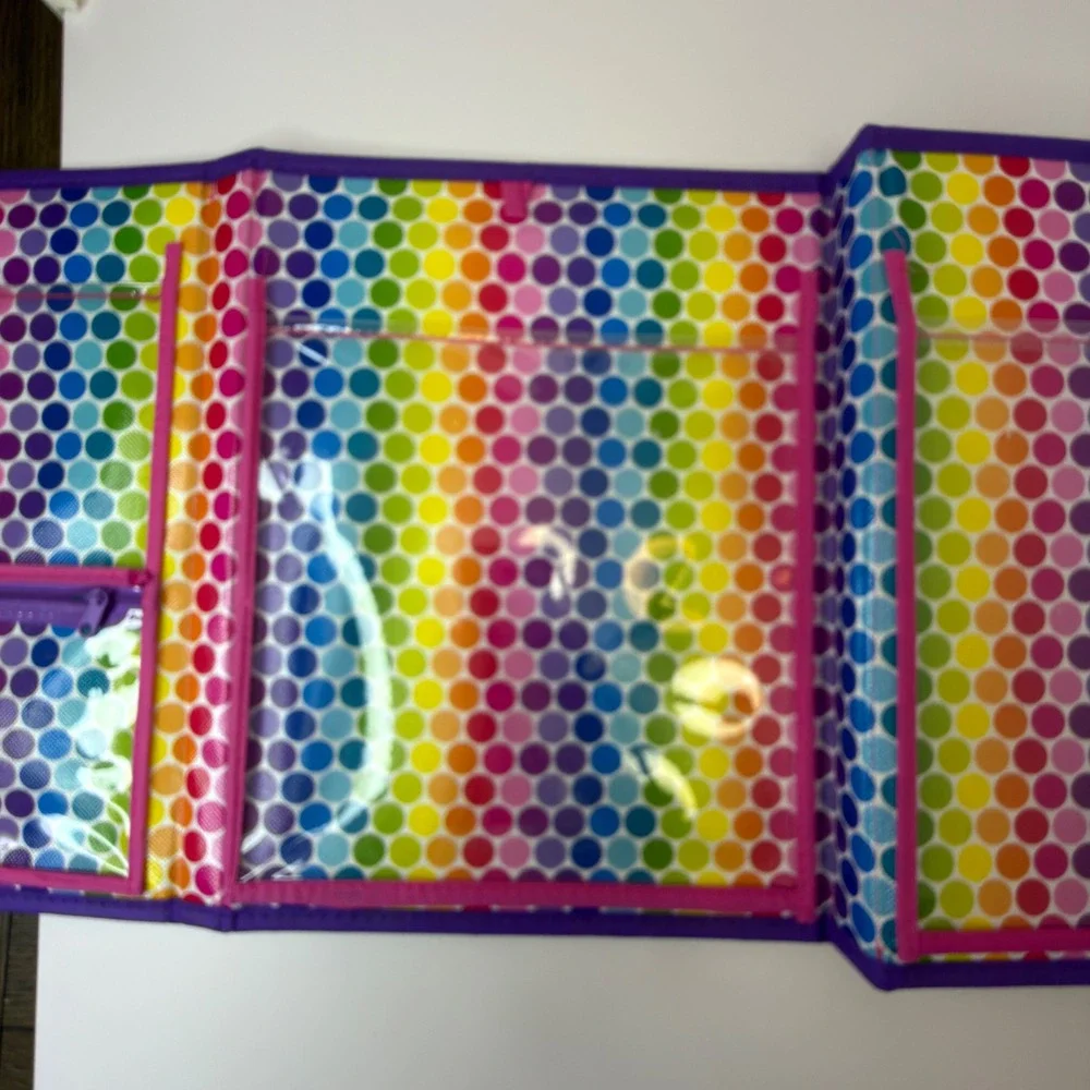 Lisa Frank Trifold Portfolio Organizer SK045 Rainbow Pegasus Leopard 2016